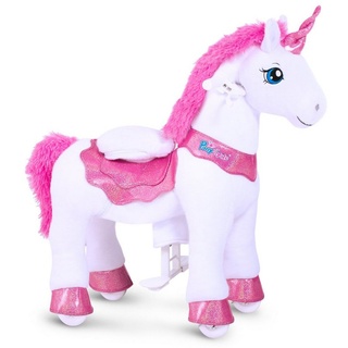 PonyCycle Reittier, Schaukelpferd, reitpferd spielzeug, mit Rollen, mit Bresme rosa