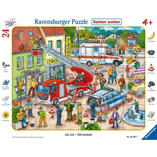 Ravensburger Kinderpuzzle - 06581 110, 112 - Eilt herbei! - Rahmenpuzzle für Kinder ab 4 Jahren, mit 24 Teilen