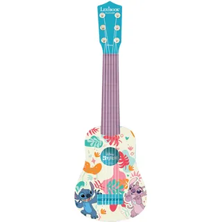 Lexibook, Disney Stitch, Meine erste Kinder-Gitarre, 6 Nylonsaiten, 53 cm, Inklusive Anleitung, Blau, K200D