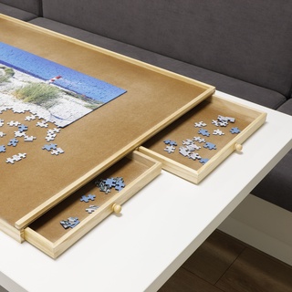 Puzzlebrett mit Auszügen aus Holz für bis zu 1.000 Teile