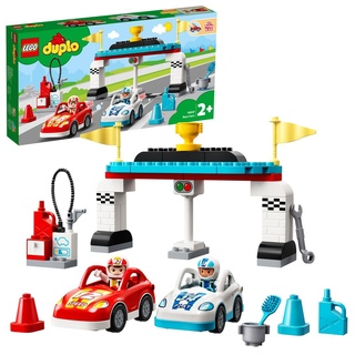 LEGO 10947 DUPLO Rennwagen Spielzeugautos, Spielzeug für Kleinkinder, Kinderspielzeug ab 2 Jahre