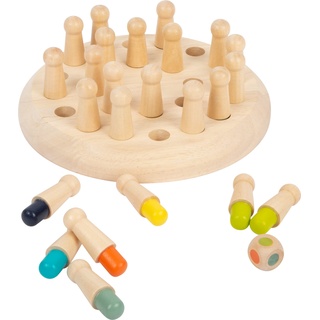 small foot Farben-Memo aus Holz, Gesellschaftsspiel für zwei bis vier Spieler, ab 4 Jahren, Art. 11962