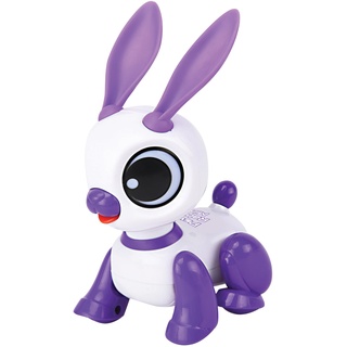 Lexibook Power Rabbit Mini - Mein Kleiner Hase Roboter - Hasenroboter mit Geräuschen, Musik, Lichteffekten, Sprachwiederholung und Geräuschreaktion, Spielzeug für Jungen und Mädchen - ROB02RAB
