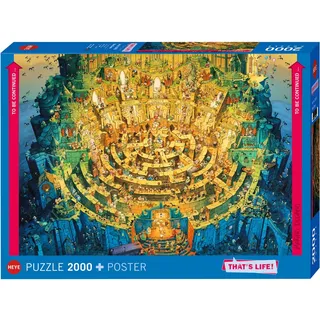 Heye Deep Down 2000 Teile Wimmelpuzzle, Yellow, 69 x 97 cm