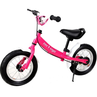 Spielwerk® Kinder Laufrad Höhenverstellbar Bremse Lenkrad ab 2-5 Jahre Fahrrad 12 Zoll Luftreifen Lauflernrad Sattel Gummigriffe Balance Bike Rosa