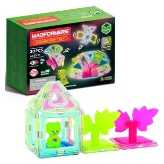 MAGFORMERS Bausteine Special 279-25, ab 3 Jahre, Glowing Craft Set, 20 Stück