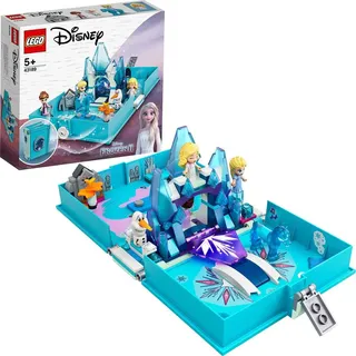 LEGO 43189 Disney Frozen 2 Elsas Märchenbuch, Reisespielzeug mit Nokk und Olaf, mit Prinzessinnen Mini-Puppen, Eiskönigin Spielzeug ab 5 Jahren - Bunt