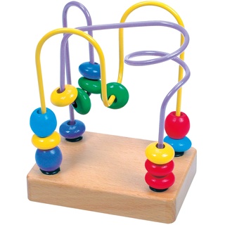 Bino Motorikschleife Lupilo, Spielzeug für Kinder ab 1 Jahr (Kinderspielzeug zur Förderung der Hand-Augen-Koordination & Feinmotorik, perfekt für Unterwegs & als Kinderzimmer-Zubehör), Mehrfarbig