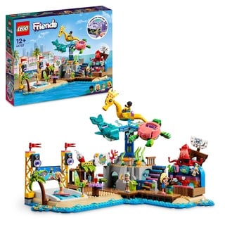 LEGO 41737 Friends Strand-Erlebnispark, Kirmes-Set mit Technic-Elementen, Delfin, Schildkröte und Seepferdchen Karussell, fortgeschrittenes, technisches Bau-Spielzeug für Kinder ab 12 Jahren, Teenager