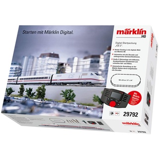 Märklin 29792 ‐ Digital-Startpackung ICE 2, Spur H0 Modelleisenbahn, viele Soundfunktionen, mit Mobile Station und C-Gleis Schienen