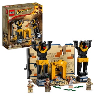 LEGO 77013 Indiana Jones Flucht aus dem Grabmal Konstruktionsspielzeug mit Tempel und Mumie Minifigur, Jäger des verlorenen Schatzes Film-Set, Ges...