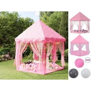vidaXL Spielzelt Prinzessin-Spielzelt mit 250 Bällen Rosa 133x140 cm Kinderzelt rosa