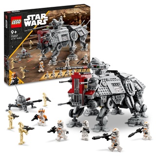 LEGO Star Wars at-TE Walker, Bewegliches Spielzeugmodell, Set mit Minifiguren inkl. 3 Klonsoldaten, Kampfdroiden und Zwergspinnendroide 75337