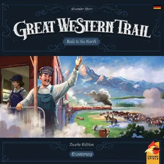 Eggertspiele, Great Western Trail 2. Edition – Rails to the North, Erweiterung, Kennerspiel, Strategiespiel, 1-4 Spieler, Ab 12+ Jahren, 75-150 Minuten, Deutsch