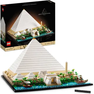 LEGO 21058 Architecture Cheops-Pyramide Bausatz zum Basteln als kreatives Hobby, Geschenkidee für Erwachsene, Männer, Frauen, Mutter, Vater, krea...