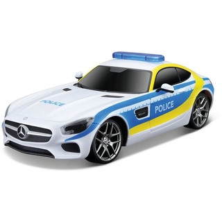Maisto Tech RC-Auto Ferngesteuertes Auto - Mercedes AMG GT Polizei (Maßstab 1:24), Pistolengriff-Fernsteuerung