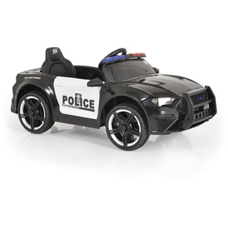 Moni Kinder Elektroauto Police Fernbedienung MP3-Anschluss Sirene bis 5 km/h schwarz