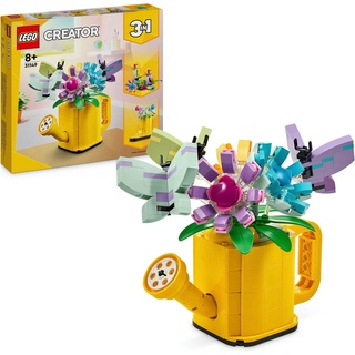 LEGO® Konstruktionsspielsteine Gießkanne mit Blumen (31149), LEGO Creator 3in1, (420 St), Made in Europe bunt