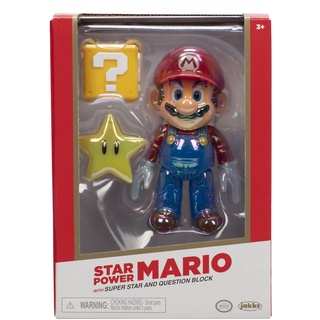 Nintendo Super Mario Figur Mario w/Star in Sammlerbox, 10 cm