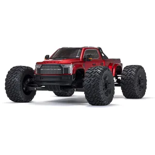 ARRMA Big Rock 6S, Ferngesteuertes Auto, RC Auto 1/7, Monster Truck 4x4, bürstenloser Motor über 100 km/h, inkl. Zubehör, Rot, ARA7612T2