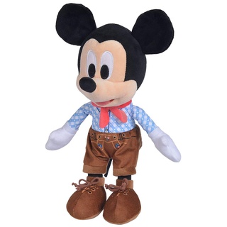 Simba 6315870210 - Disney Mickey Maus Plüschfigur in Lederhose, Tracht, 25cm, mit Halstuch, Oktoberfest, Wiesn, Kuscheltier, Micky Mouse, ab den ersten Lebensmonaten