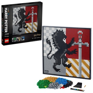 LEGO 31201 Art Harry Potter Hogwarts Wappen Set, Wanddekor, DIY Puzzle für Erwachsene, Zimmer-Deko