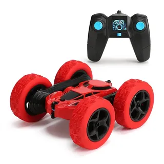 autolock Spielzeug-Auto Ferngesteuertes Auto Stunt RC Cars, 2.4Ghz Doppelseitig 360° drehbarer rot
