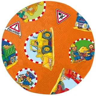 Lutz Mauder Verlag - Kinderball BAUSTELLENFAHRZEUGE (12cm) in orange