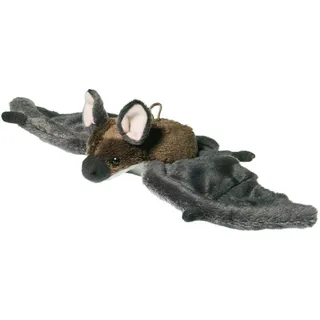 Teddy Hermann 92643 Fledermaus 24 cm, Kuscheltier, Plüschtier mit recycelter Füllung