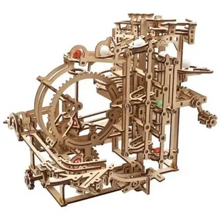 UGEARS Modellbausatz 70157 - Murmel-Stufenbahn-Modellbausatz, 355 Bauteile,... braun