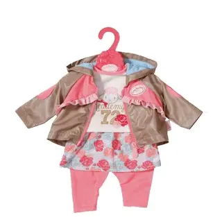 Baby Annabell - Jeans-Optik- braune Jacke/rosa Hose