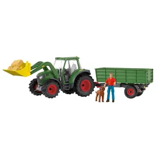 Schleich® Spielfigur Schleich Farm World Traktor mit Anhänger