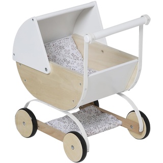 VERTBAUDET Kinderwagen für Puppen, Holz, FSC®, Weiß