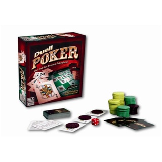 Hasbro Spiel, Brettspiel »Brettspiel - Duell Poker« rot