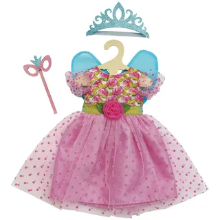 Heless 1440 - Puppenkleidung im Design Prinzessin Lillifee, Kleid inkl. Glitzerkrone und Augenmaske für Puppen und Kuscheltiere der Größe 28-35 cm