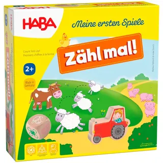 HABA Meine ersten Spiele Zähl mal! – Tierisches Zählspiel für Kinder ab 2 Jahren – Spielerisch Zählen Lernen mit hochwertigen Holzfiguren – 1305878001