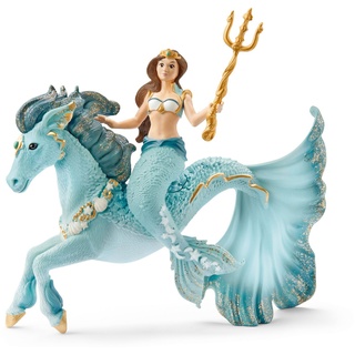 Schleich® Spielfigur BAYALA®, Meerjungfrau-Eyela auf Unterwasserpferd (70594) blau