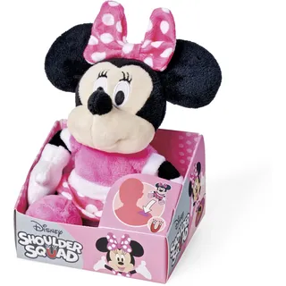 Simba 6315870461 Disney Schulter-Kuscheltier Mouse (12 cm) -Minnie Maus als magnetische Plüschfigur zum Mitnehmen, Spielzeug für Fans & Kinder ab 0 Jahre