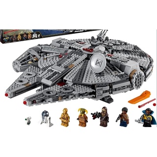 LEGO® Konstruktionsspielsteine Star Wars Millennium Falcon, Raumschiff-Spielzeug mit 7 Figuren, Finn, (Geschenk Weihnachten, Geburtstag, Frauen)