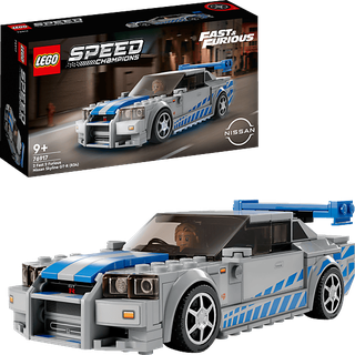 LEGO Speed Champions 76917 2 Fast Furious – Nissan Skyline GT-R (R34) Bausatz, Mehrfarbig