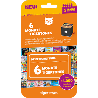 TIGERMEDIA Tigertones Ticket 6 Monate Tigercard, mehrfarbig