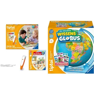 Ravensburger tiptoi Starter-Set 00114: Stift und Bauernhof-Buch & tiptoi Spiel 00107 - Der interaktive Wissens-Globus