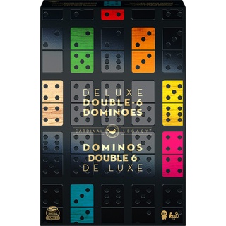 Deluxe Domino - Spieleklassiker mit hochwertiger Ausstattung (Doppel-6-Version, 28 Spielsteine), für 2-4 Spieler ab 6 Jahren