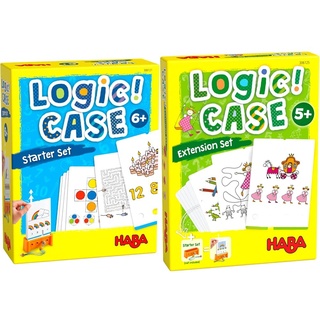 HABA 306121 - LogiCASE Starter Set 6+, Mitbringspiel ab 6 Jahren & 306125 - LogiCase Extension Set – Prinzessinnen, Mitbringspiel ab 5 Jahren