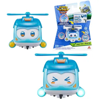 Super Wings Super Shine Pet 2 inch, mit schaltbarem Gesichtsausdruck, mit Blitzeffekt, tragbar, Jungen und Mädchen Spielzeug für 3 4 5 6 7 8 Jahre alt