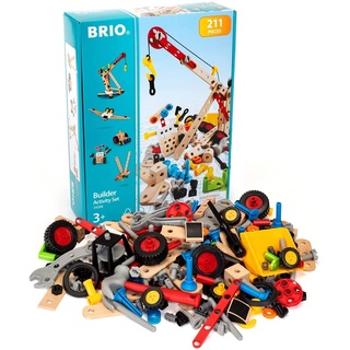 BRIO Builder 34588 Kindergartenset 210 TLG. - Das kreative Konstruktionsspielzeug aus Schweden - Großes Komplettset mit zahlreichen Bauelementen und viel Werkzeug - Für Kinder ab 3 Jahren