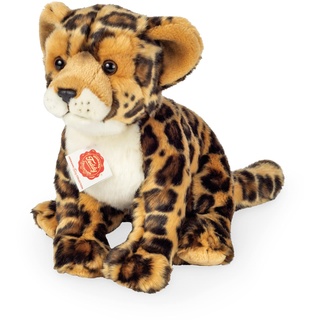 Teddy Hermann 90472 Leopard sitzend 27 cm, Kuscheltier, Plüschtier