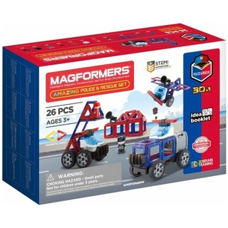 MAGFORMERS Spiel, Amazing Police&Rescue Set 26T