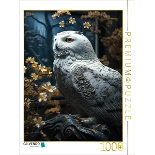 CALVENDO Puzzle Schnee-Eule | 1000 Teile Lege-Größe 48 x 64 cm Foto-Puzzle für glückliche Stunden