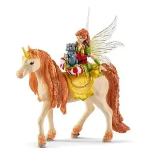 schleich Spielfigur BAYALA 70567, ab 5 Jahre, Marween mit Glitzer-Einhorn, 15,5 x 18 cm, 3 Teile